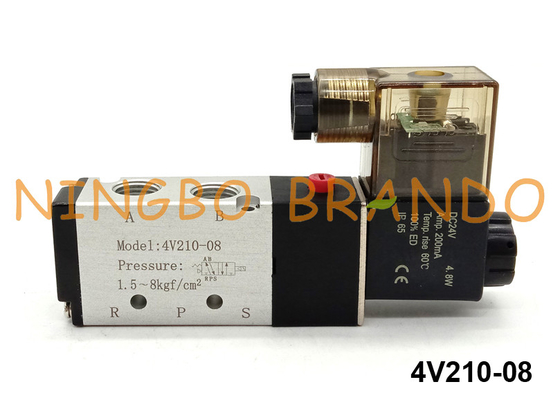 4V210-08 Airtac टाइप 5/2 वे न्यूमेटिक सोलेनॉइड वाल्व DC24V AC220V