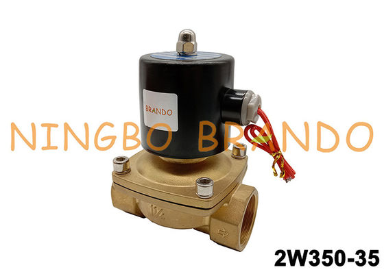 240V 1-1 / 4 '' वाटर एयर ब्रास सोलनॉइड वाल्व 2W350-35-240V AC